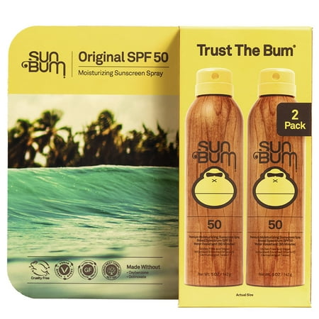 Sun Bum Sunscreen Spray SPF 50 5 Ounce (Pack of 2)