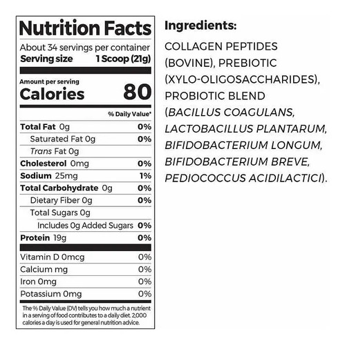 Orgain Collagen Peptides + Probiotics Sin Sabor 726g 3