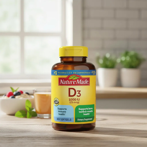 Nature Made Vitamina D3 25mcg 1000iu - 650 Softgels Sin Sabor