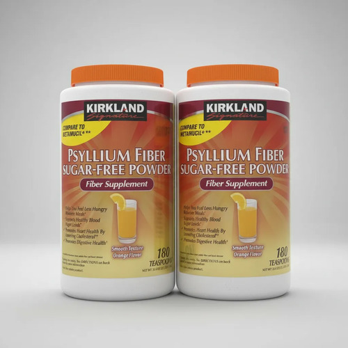 Suplemento Fibra Psyllium Kirkland Naranja Pack 2 Botes Naranja