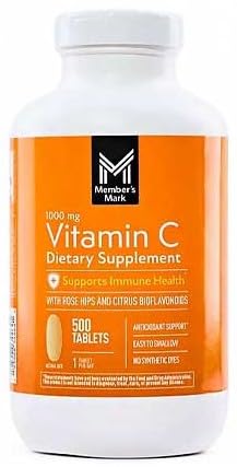 Member's Mark Vitamina C 1000 Mg. Con Rosa Mosqueta Y Bioflavonoides Cítricos 500 Tabletas