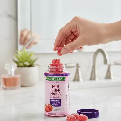 Gomitas Para Cabello, Piel Y Uñas, 2 X Biotina, 6000 Mcg, 230 G Fresa 3