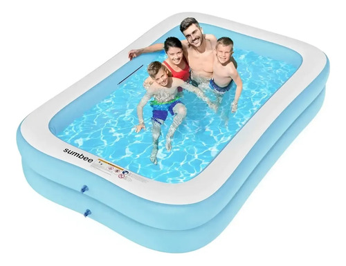 Alberca Inflable Familiar Sumbee 262 X 175 X 51 Cm Azul Azul Claro