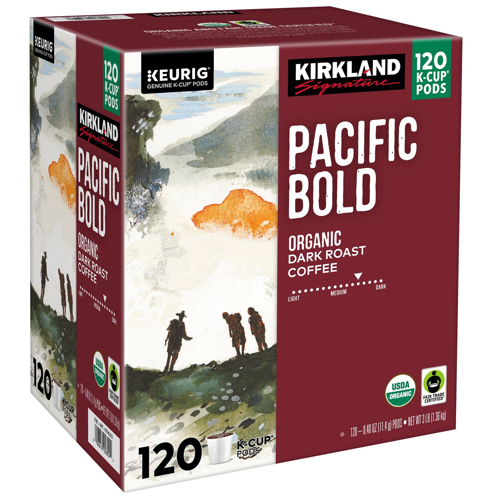 Kirkland Signature Organic Pacific Bold Dark-Roast Coffee, 120 K-Cup Pods 4