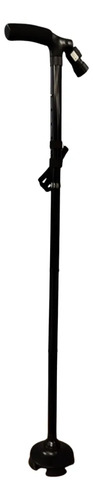 Bastón Plegable Ajustable Con Luz Led Para Adulto Mayor Negro