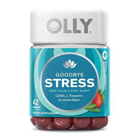Olly Goodbye Stress Gummies with GABA, L-Theanine & Lemon Balm - Berry Verbena - 42ct