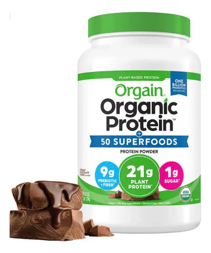 Orgain Proteína Orgánica, Base Plantas, Chocolate 1.20kg 3