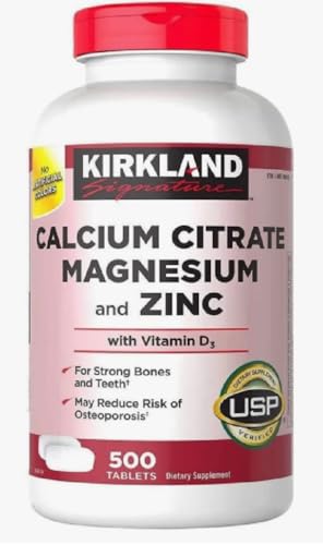 Kirkland Signature Calcium Citrate Magnesium and Zinc 500 Tablets 2