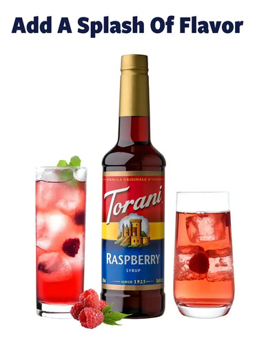 Jarabe Torani Frambuesa Sin Azucar Keto Bebidas 750ml 2