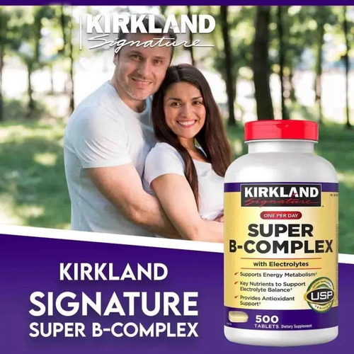 Kirkland Signature Super B-complex Con Electrolitos 500 Tab Sin Sabor 2