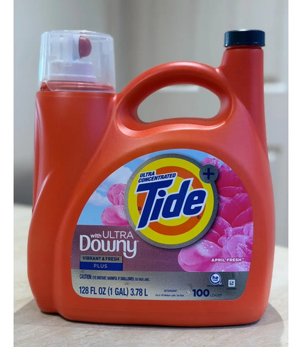 Tide Ultra Concentrated with Ultra Downy April Fresh | Ultra Concentrado, Aroma April Fresh, Con Suavizante, Fórmula Potente 5