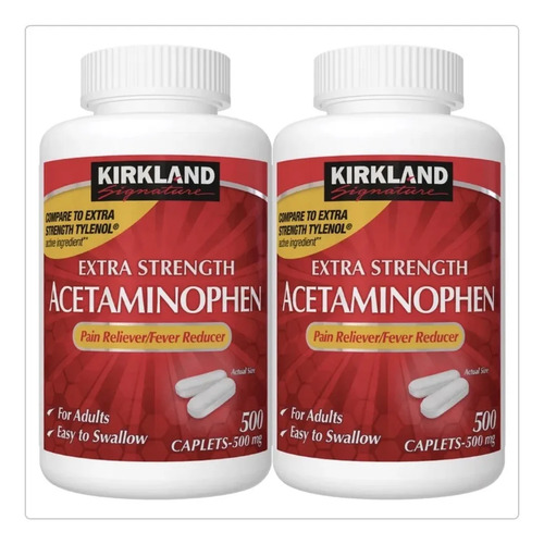 Kirkland Signature Extra Strength Acetaminophen 500 mg 1000 Caplets