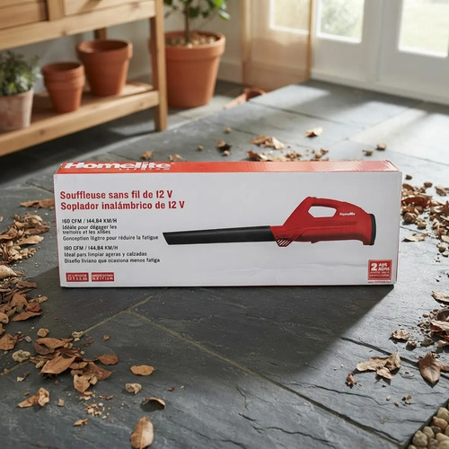 Sopladora Eléctrica Homelite Lithium 12v Cordless Blower Rojo 4