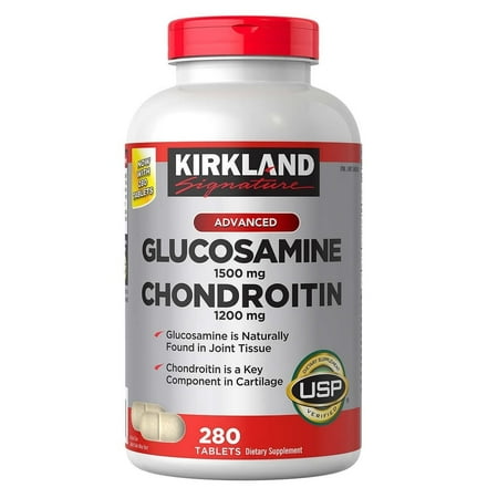 Kirkland Signature Glucosamine & Chondroitin 280 Tablets Kirkland Signature Glucosamine 1500 mg, Chindroitin 1200 mg, 280 tablets