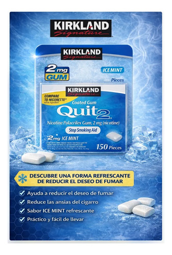 Kirkland Signature Quit Ice Mint 4 Mg 300 Count 3