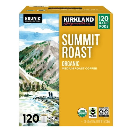 Kirkland Signature Organic Summit Roast K-Cup Pod 120 Count