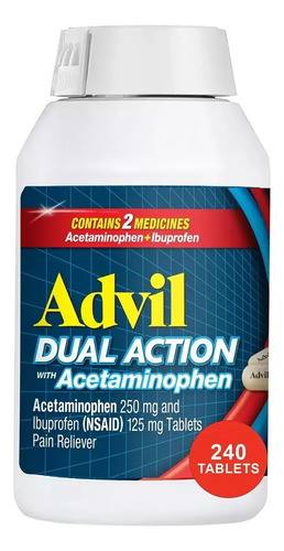 Advil Dual Action AnaLGésico Ibuprofeno Paracetamol 240 Caplets