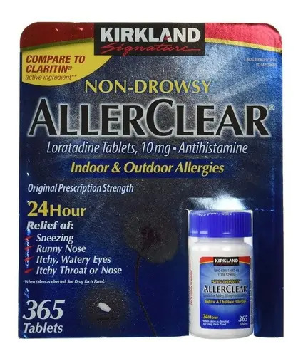 Loratadina 10 Mg Allerclear Kirkland Signature 365 Tabletas 3