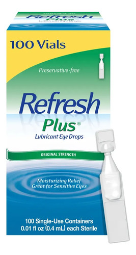 Refresh Plus Gotas Lubricantes Oftálmicas (caja Con 100 Vials)