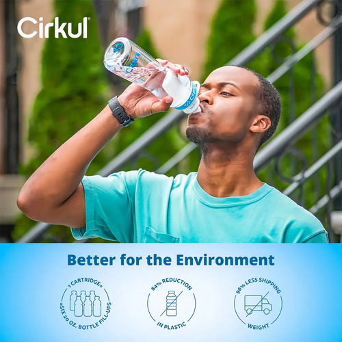 Bote Para Agua De 22oz, Cirkul Con 4 Cartuchos De Sabor 5