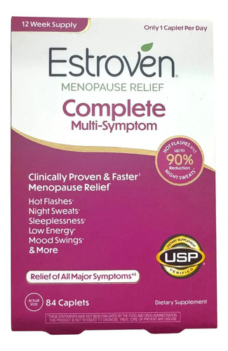 Suplemento Estroven Menopausia Alivio Completo 84 Cápsulas Sin Sabor