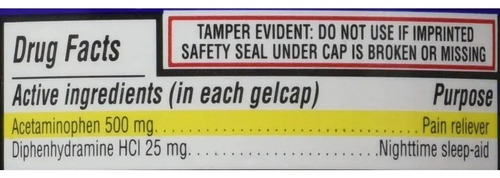 Kirkland Signature Acetaminophen PM Extra Strength 500 mg 375 Gel Caps 2