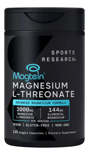 Magtein Magtein Magnesium L-Threonate 2000 mg, 135 Veggie Capsules