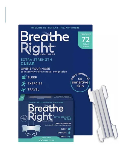 Breathe Right Extra Strenght Clear Hipoalergénico X72