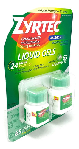 Zyrtec Allergy 10 mg Liquid Gels 65 Capsules 2