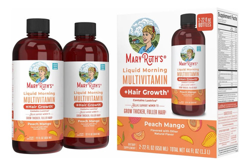 Multivitamínico Líquido Mary Ruth's Durazno Mango 2 X 650 Ml Durazno Mango