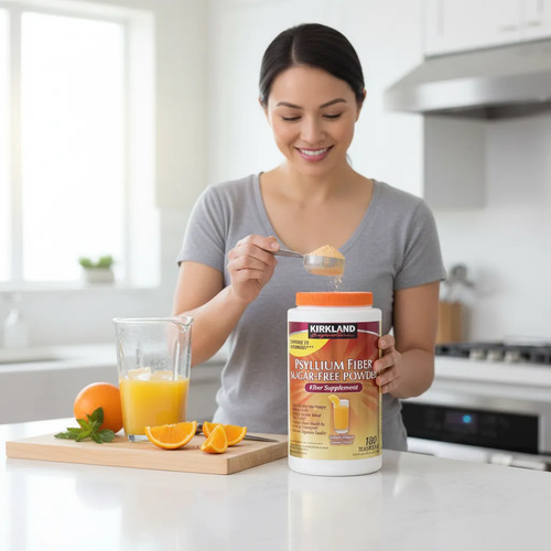 Suplemento Fibra Psyllium Kirkland Naranja Pack 2 Botes Naranja 2