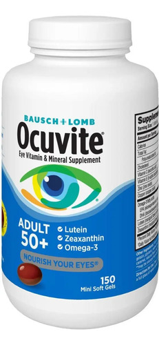 Ocuvite Adult 50+ Vitaminas Ojos Bausch Lomb 150 Softgels Sin Sabor