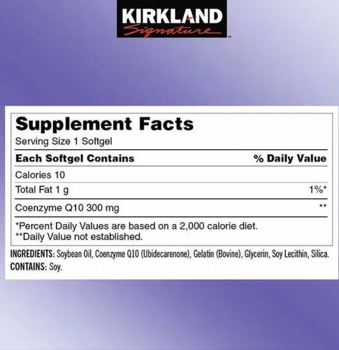 Kirkland Signature – CoQ10 Máxima Potencia 300 mg – Kirkland Signature CoQ10 300 mg, 100 Cápsulas Blandas, Nueva Versión, 1 Paquete 5