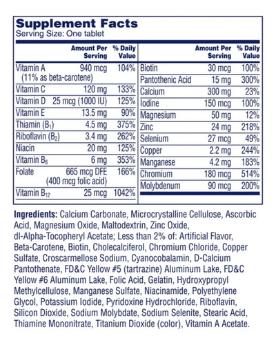Multivitamínico One A Day Para Mujeres De Más De 50 C/ 300 Comprimidos Sin Sabor 3
