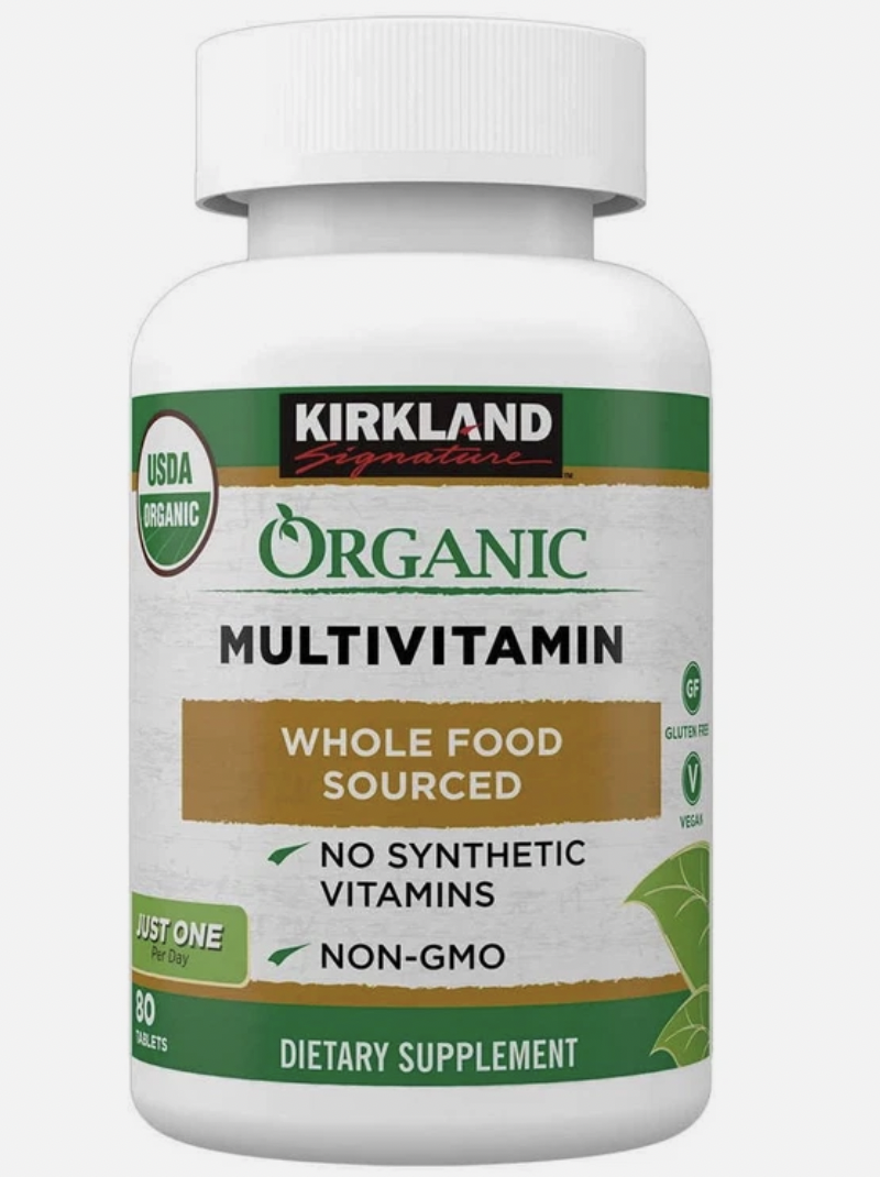 Multivitamínico Orgánico Kirkland Signature 80 Tabletas Sin Sabor 2