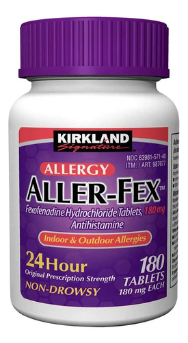 Kirkland Signature Aller-Fex Antihistamine 180 mg 180 tabletas 3