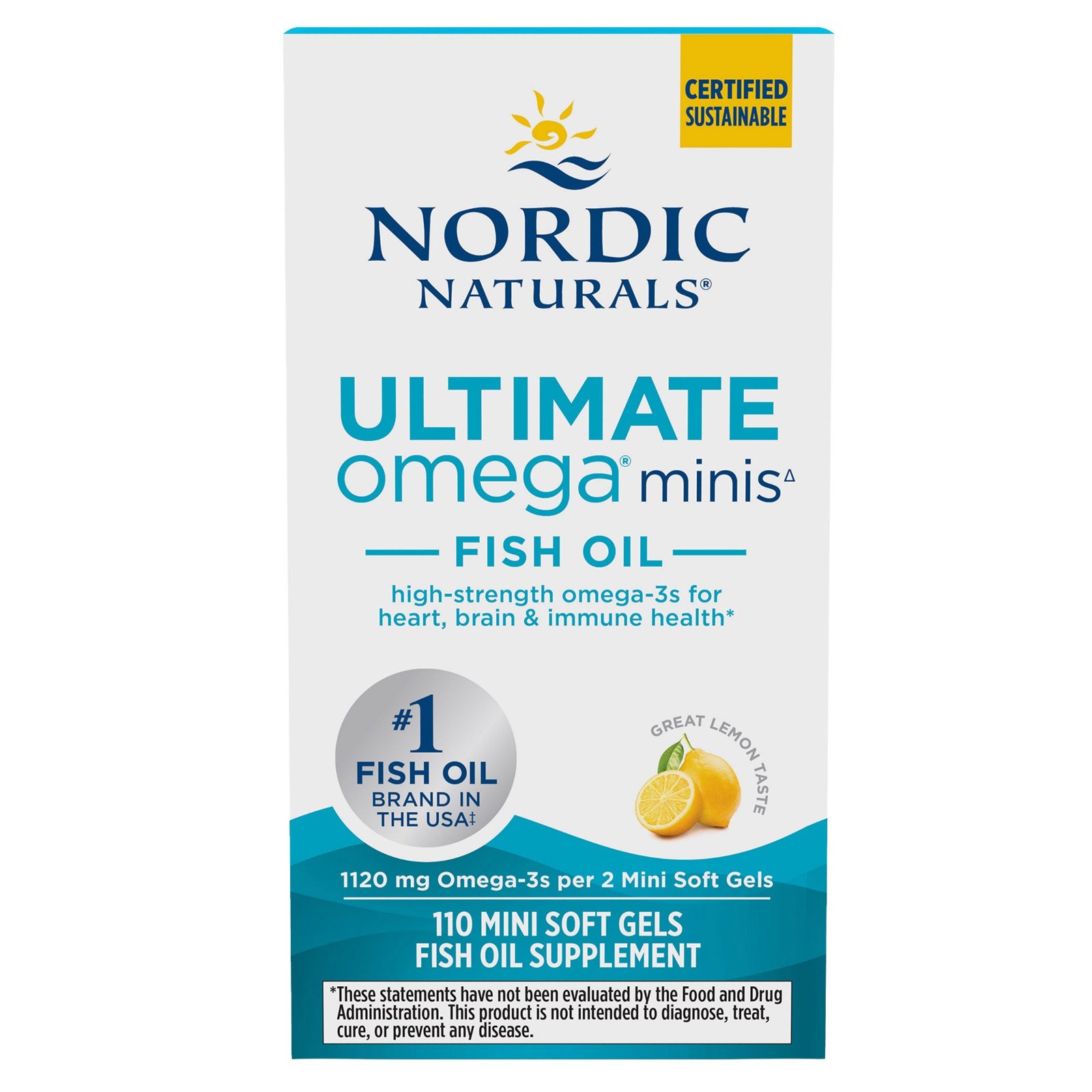 Omega3 Ultimate 1120mg - Nordic Naturals - Minis - Made Usa Limón 2