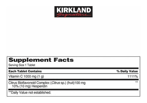 Kirkland Signature Vitamin C 1000 mg Tablets - 500 ct 3