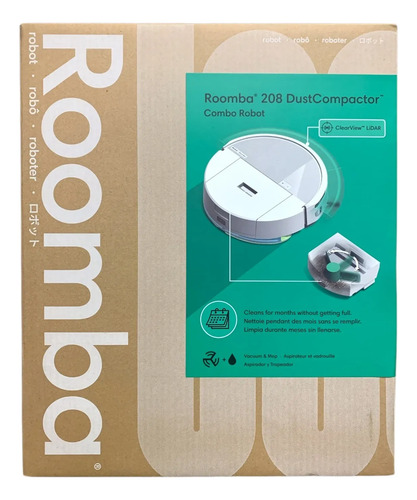 Aspiradora Robot Irobot Roomba Combo 208 Mopa Lidar Blanco Blanco 3