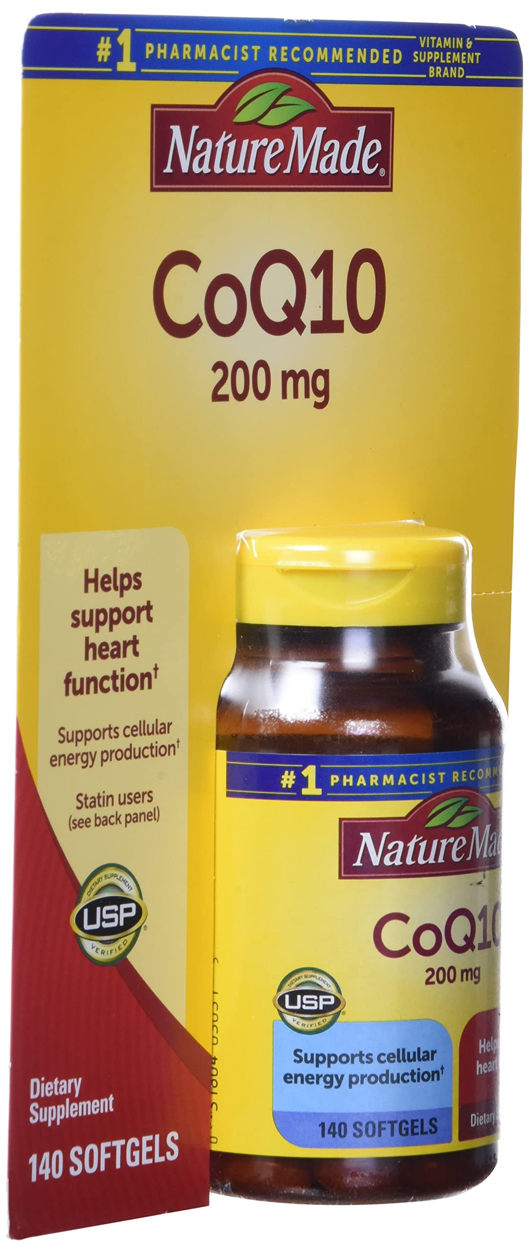 Nature Made Coq10 200 Mg Energía Celular 140 Softgels Sabor Neutro 5