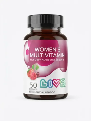 Multivitamínico Para Hombre Livs Gummies 50 Gomitas Fresa Cereza Y Frambuesa