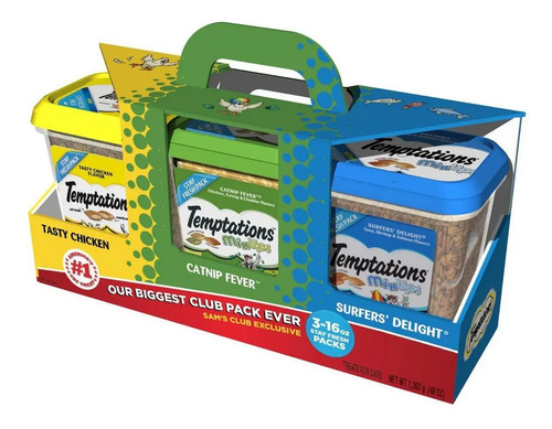Premios Para Gato Temptations Variedad Pack 3 Pzas