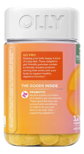 Probióticos Olly Gomitas Salud Digestiva Mango 120 Gomitas Mango 2