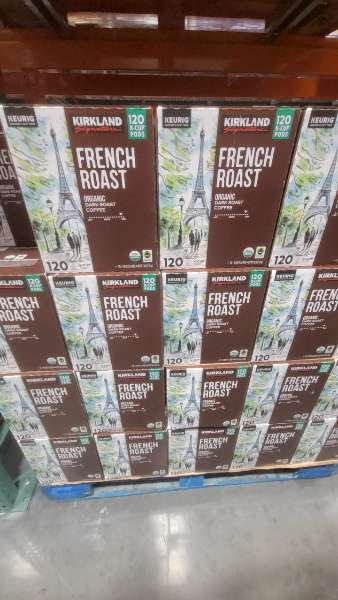 Kirkland Signature French Roast Organic Dark Roast Coffee K-Cup Pods 120-Count