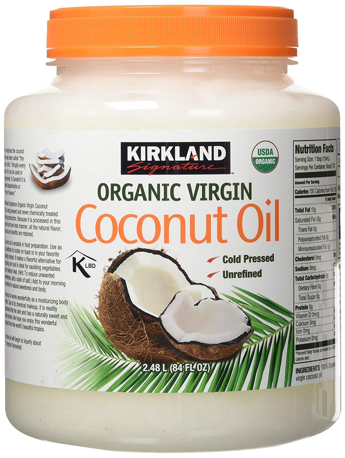 Kirkland Signature Organic Virgin Coconut Oil 84 Fluid Ounce