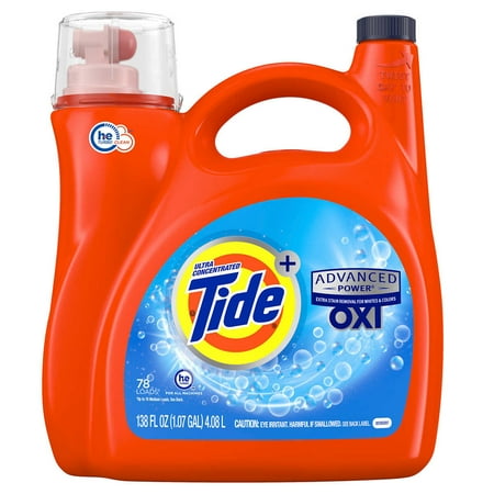 Tide Plus Advanced Power w/ Oxi Laundry Detergent Original 78 Load 138 Fl Oz 2