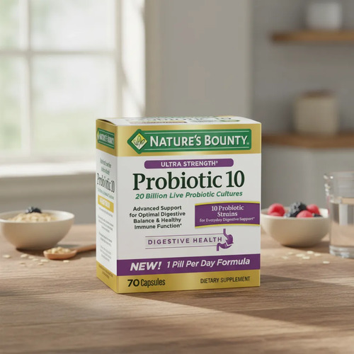 Natures Bounty Probiotic 10 Ultra Strength 70 Cápsulas Sin Sabor 3