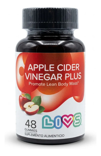 Gomitas Vinagre Manzana Livs Nutrition Apple Cider 48u Manzana Natural Con Un Toque De Canela