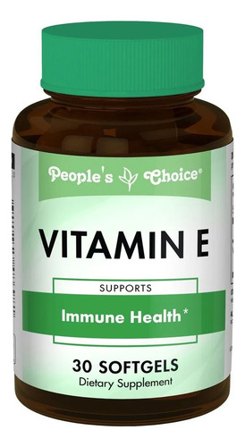 Vitamina E People's Choice Immune Health 30 Cápsulas Sin Sabor
