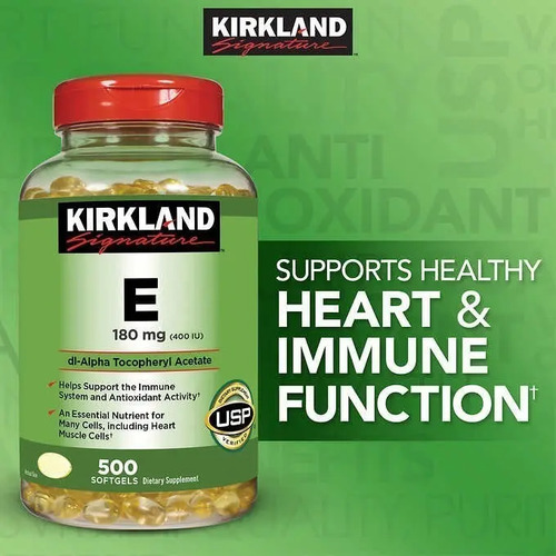 Kirkland Vitamina E 180 Mg 400 Iu Con 500 Softgels Usp Neutro 3